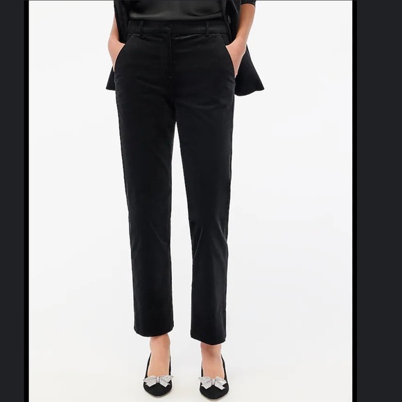 J. Crew City Fit stretch black chino cropped trouser pants size 4 - Picture 1 of 9